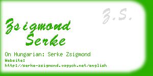 zsigmond serke business card